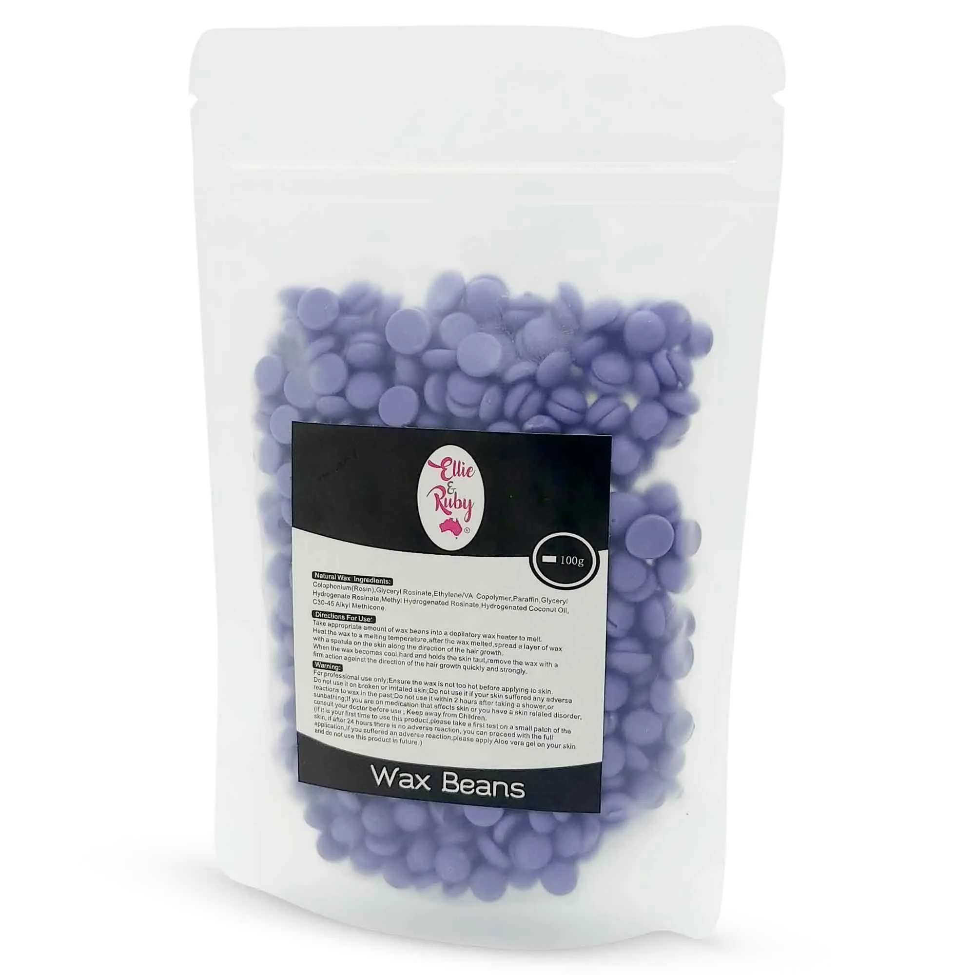 100g Hard Wax Beans - Brazilian Depilatory Waxing Beads - Stripless Bikini Hair Removal