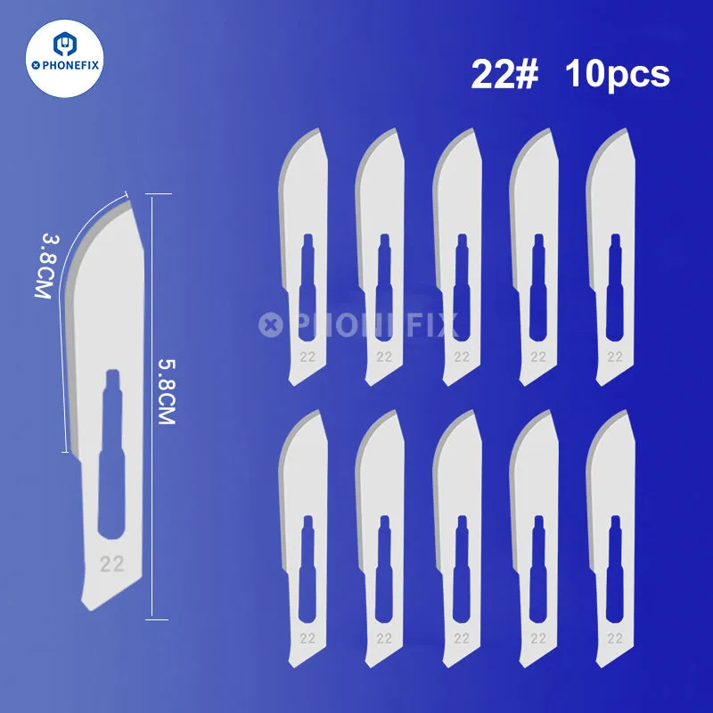 10pcs/Set Carbon Steel Sterile Scalpel Knife Blades