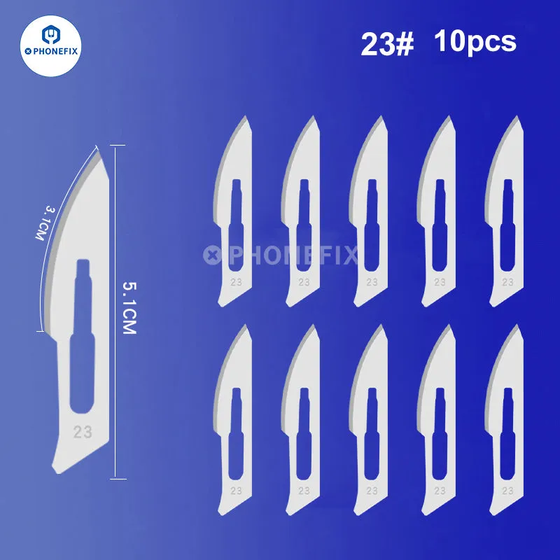 10pcs/Set Carbon Steel Sterile Scalpel Knife Blades