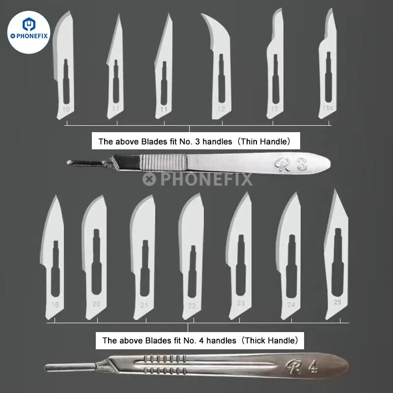 10pcs/Set Carbon Steel Sterile Scalpel Knife Blades