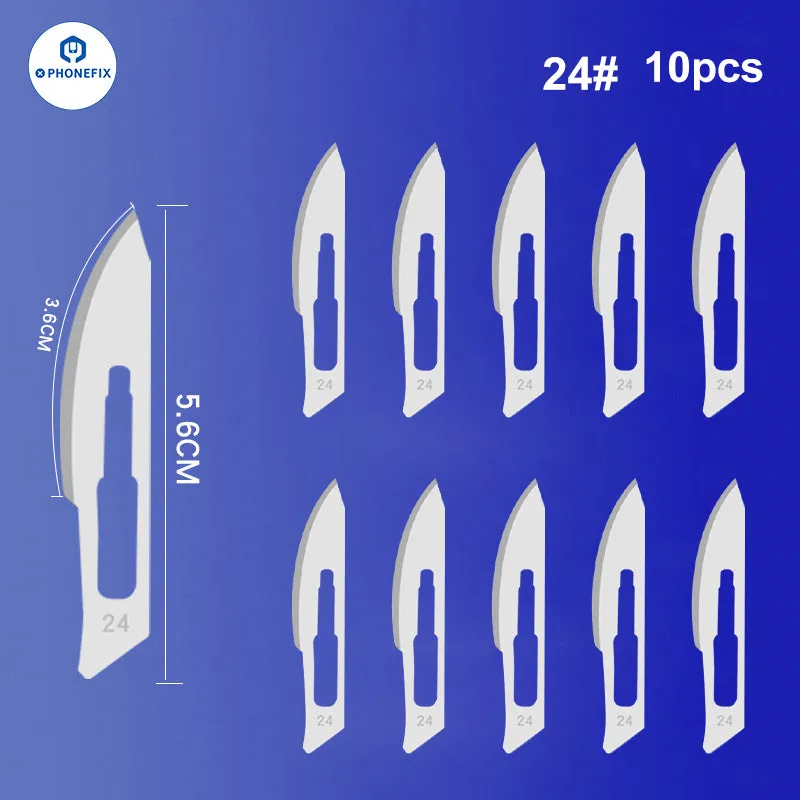 10pcs/Set Carbon Steel Sterile Scalpel Knife Blades