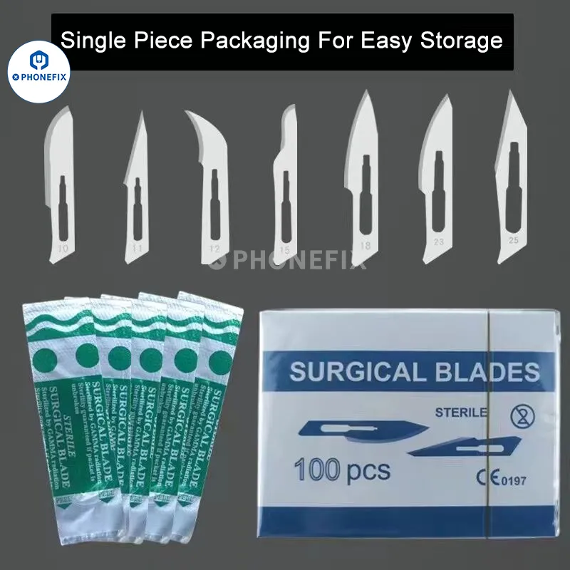 10pcs/Set Carbon Steel Sterile Scalpel Knife Blades