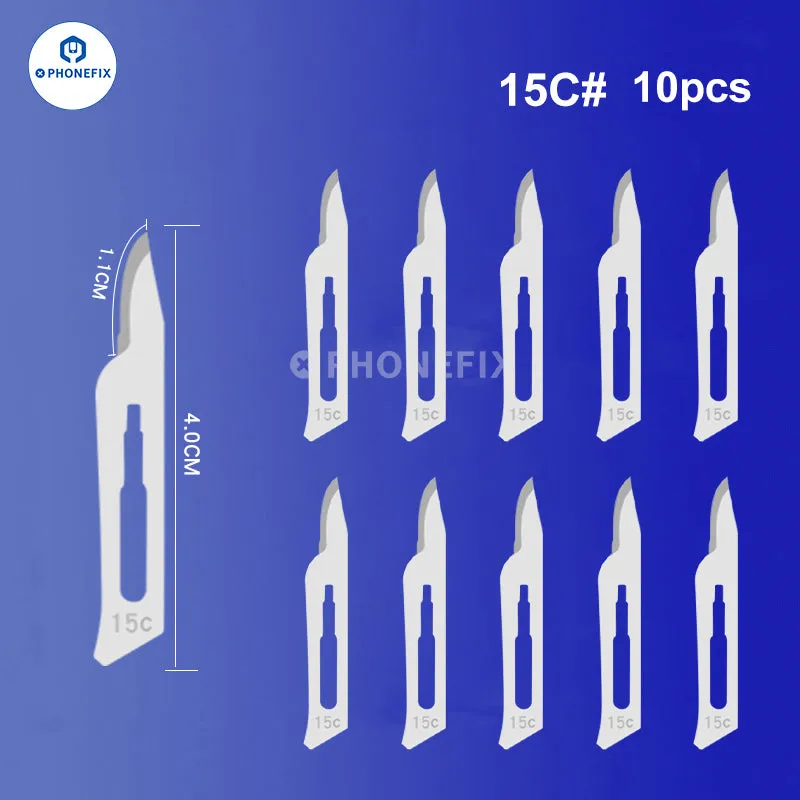 10pcs/Set Carbon Steel Sterile Scalpel Knife Blades