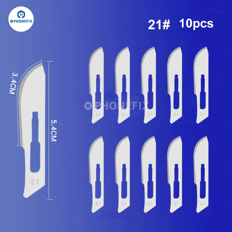 10pcs/Set Carbon Steel Sterile Scalpel Knife Blades