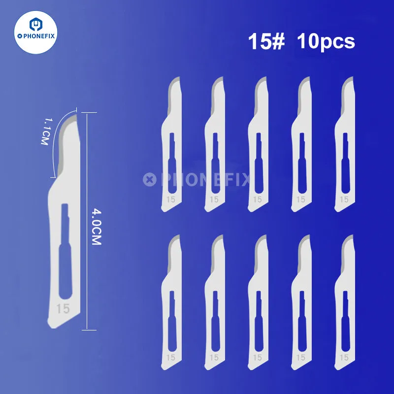 10pcs/Set Carbon Steel Sterile Scalpel Knife Blades