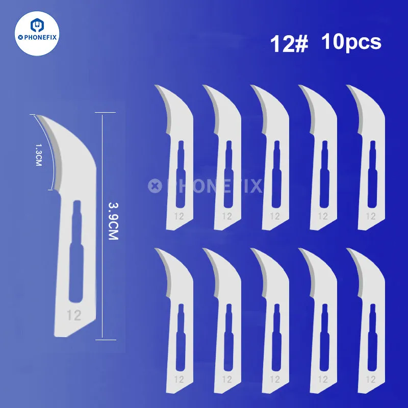 10pcs/Set Carbon Steel Sterile Scalpel Knife Blades