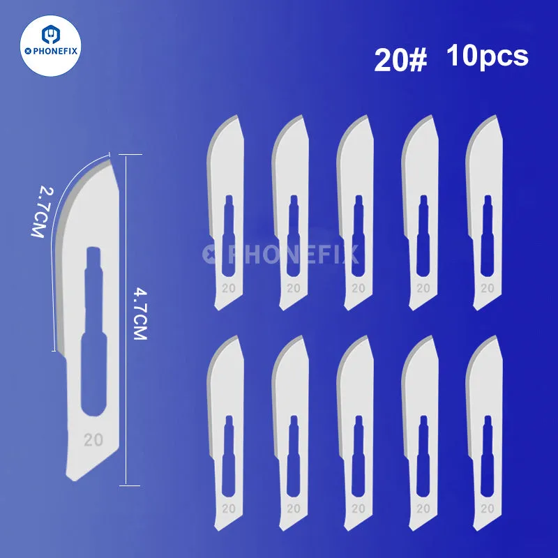 10pcs/Set Carbon Steel Sterile Scalpel Knife Blades