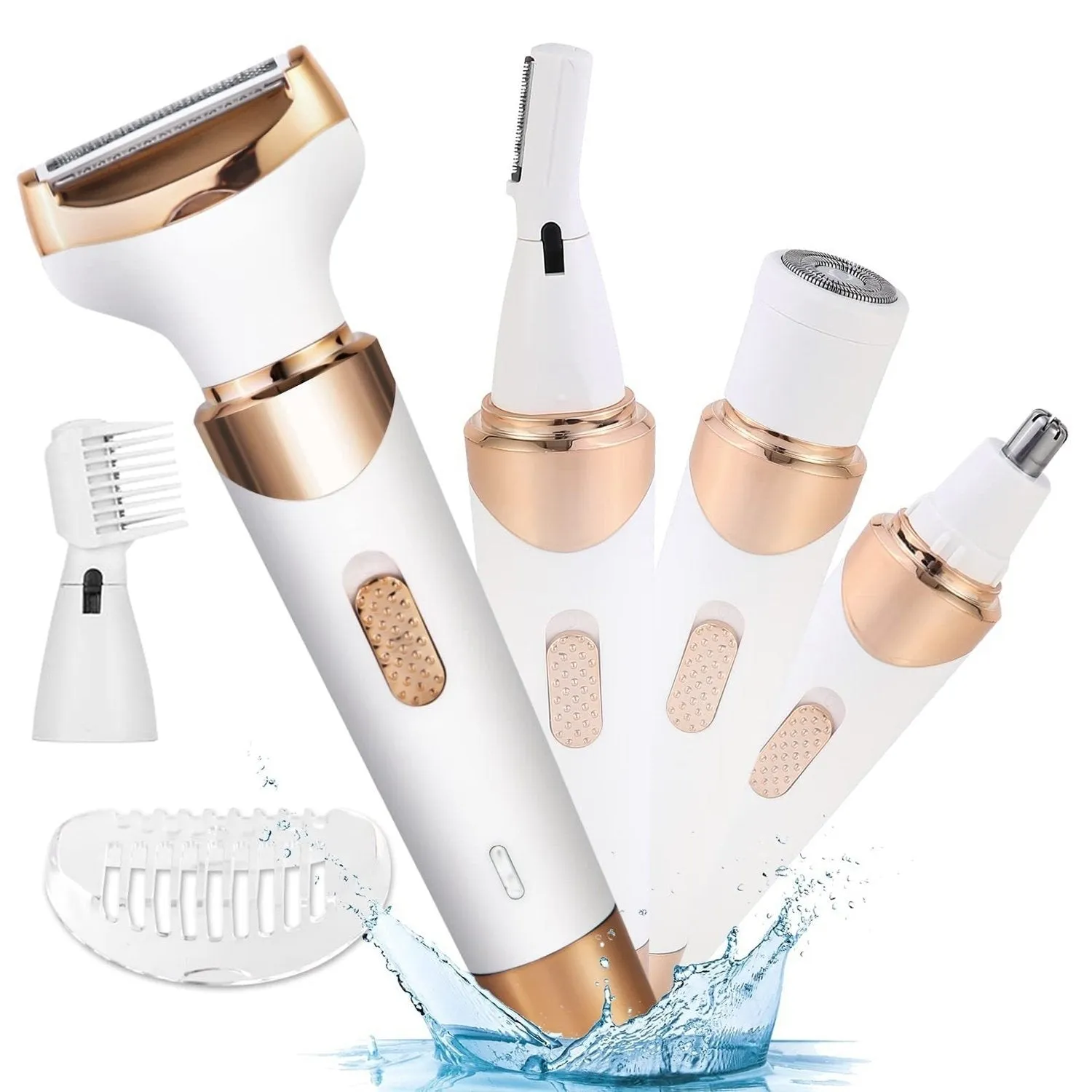 4 in 1 Women Electric Hair Shaver USB Rechargeable Portable Body Face Trimmer