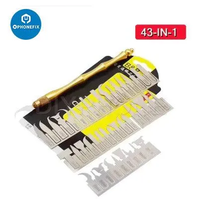 43Pcs Phone PCB BGA Chip Burin Graver Scraper Cutter Blade Set