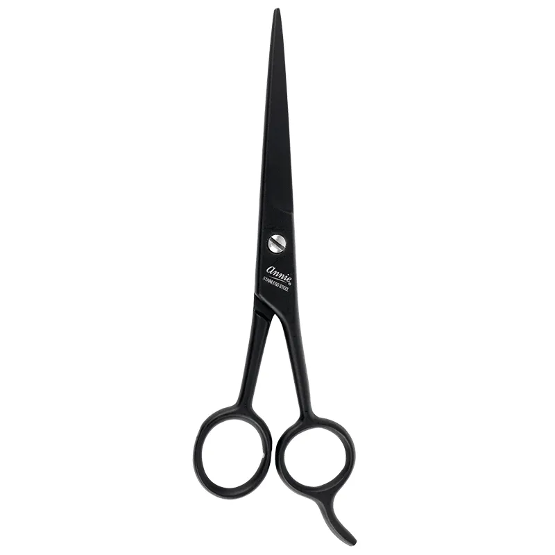 Annie Stainless Steel Straight Hair Shears 6.5 Inch Black