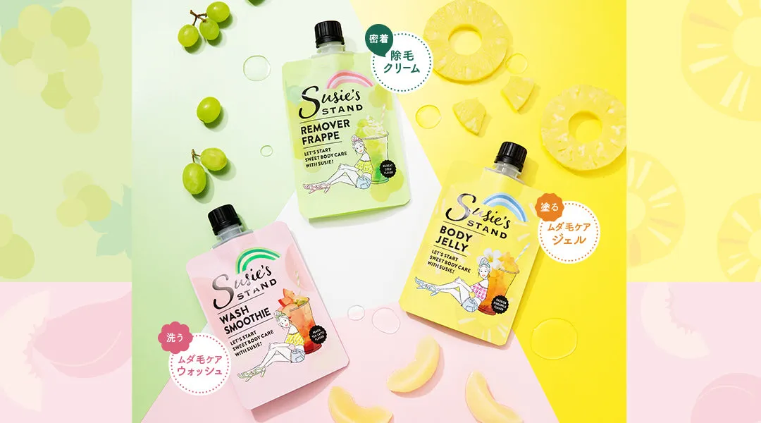 BCL Susie's Stand Peach Tea Latte Wash Smoothie Hair Removal Repair Body Wash 日本BCL Susie's Stand 桃茶拿铁冰沙脱毛修复沐浴乳 150g