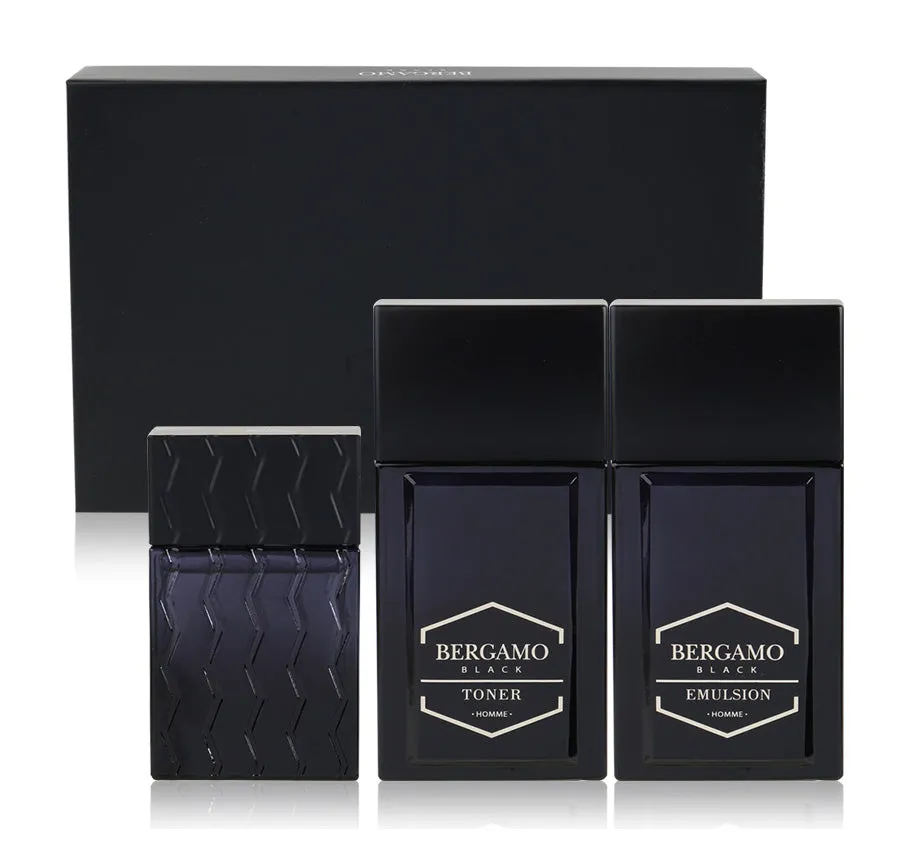 BERGAMO Black Homme Skincare 3set Mens Sensitive Dry Skin Barrier Moisture Soothing