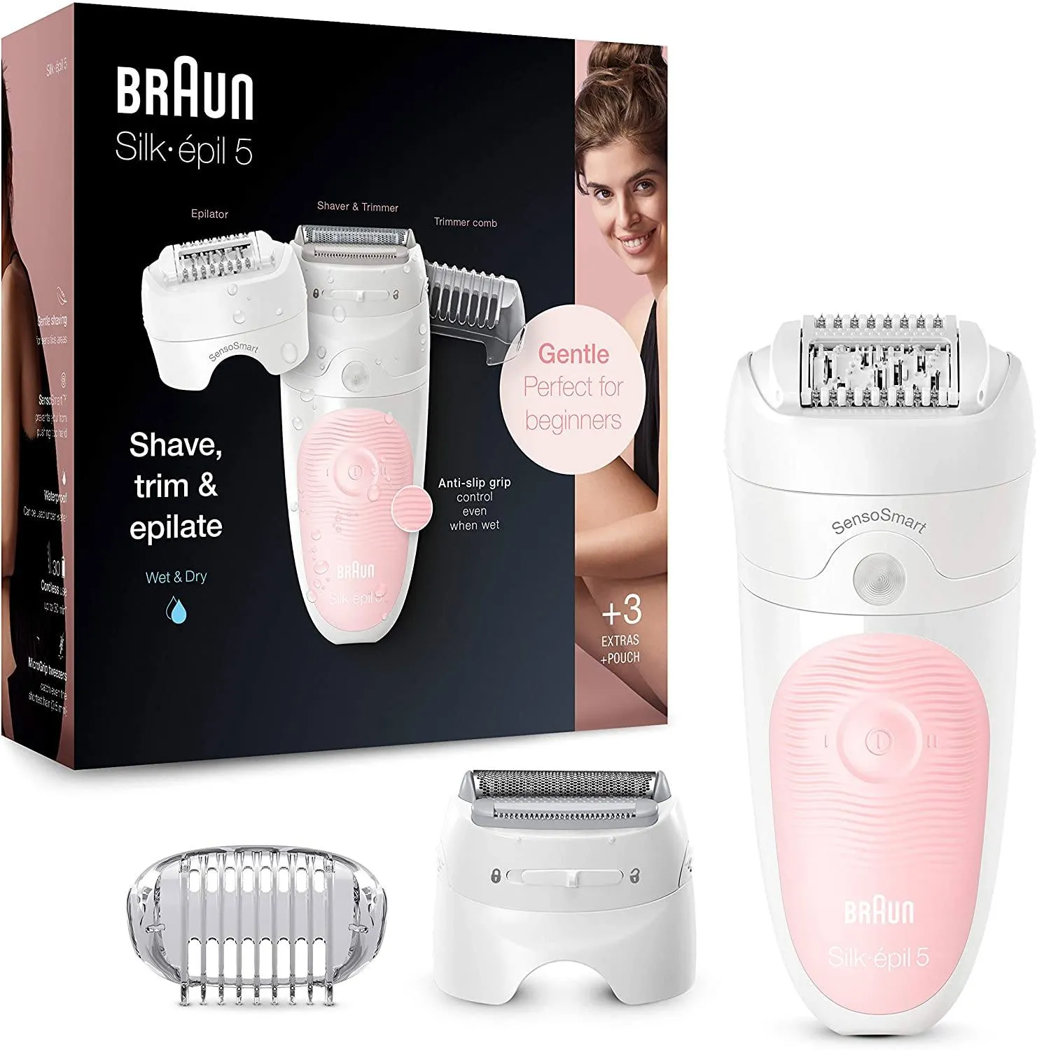 Braun Silk Epil Wet & Dry Epilator With Shaver Head 5-620