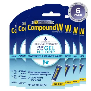 CompoundW Wart Remover Gel, 0.25oz - 6 Pack