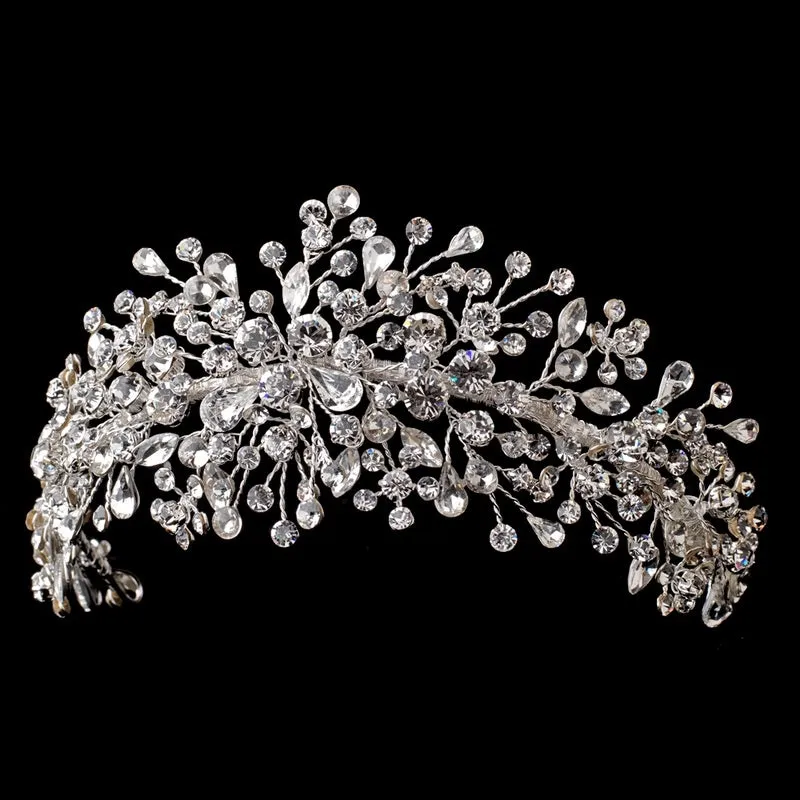 Dazzling Crystal Spray Wedding Headband Headpiece