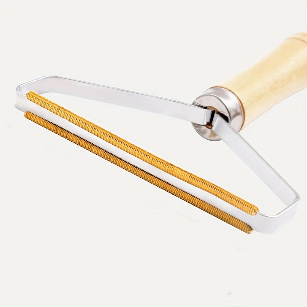 Efficient DoubleSided Dog Hair Remover with Wooden Handle