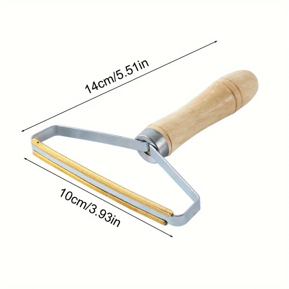 Efficient DoubleSided Dog Hair Remover with Wooden Handle