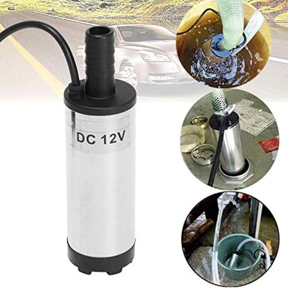 Electric Submersible Pump For Pumping Oil Water Steel Shell 12L/min Fuel Transfer Pump 12 V Volt With 3M Tube