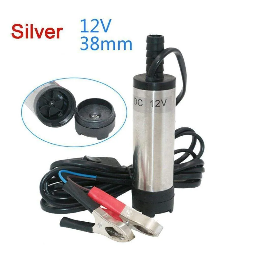 Electric Submersible Pump For Pumping Oil Water Steel Shell 12L/min Fuel Transfer Pump 12 V Volt With 3M Tube