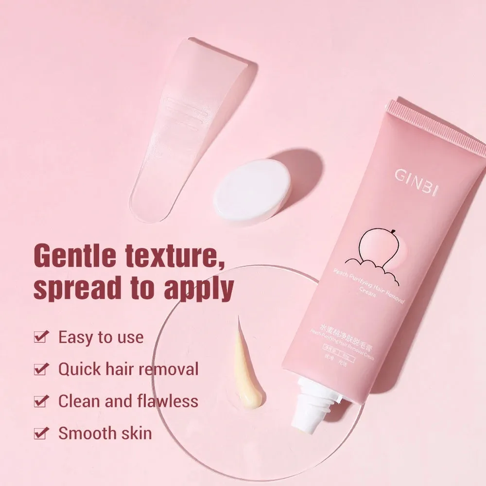 Gentle Hair Removal Cream for Sensitive Skin, 80g - Painless Body and Bikini Hair Remover