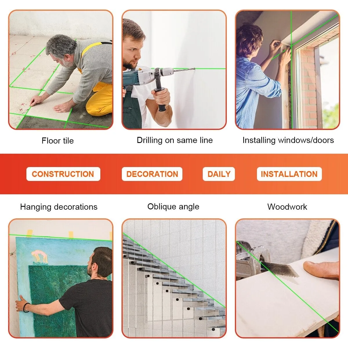 GOXAWEE 360 Laser level 16/12 Lines 3D/4D Self-leveling Nivel Laser Cross Horizontal Vertical Green Beam For Construction Tools