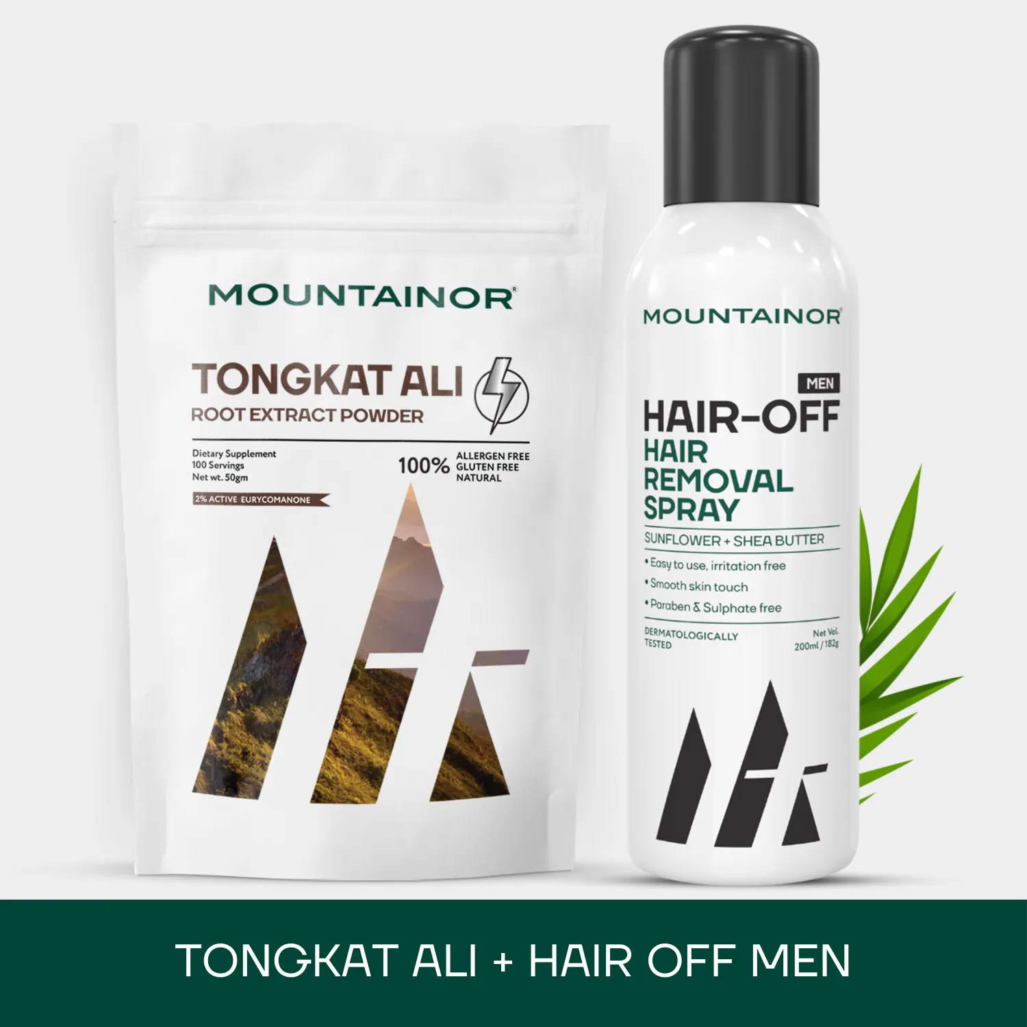 Hair Removal Spray For Men   Tongkat Ali Longjack Root (Combo)