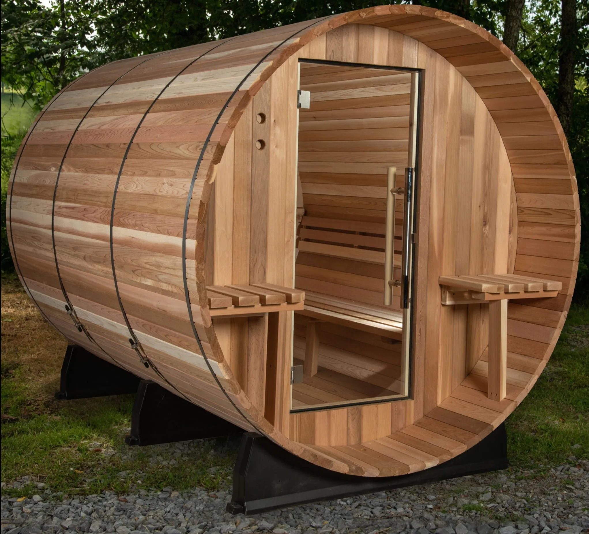 Huntington 4-6 Person Canopy Barrel Sauna