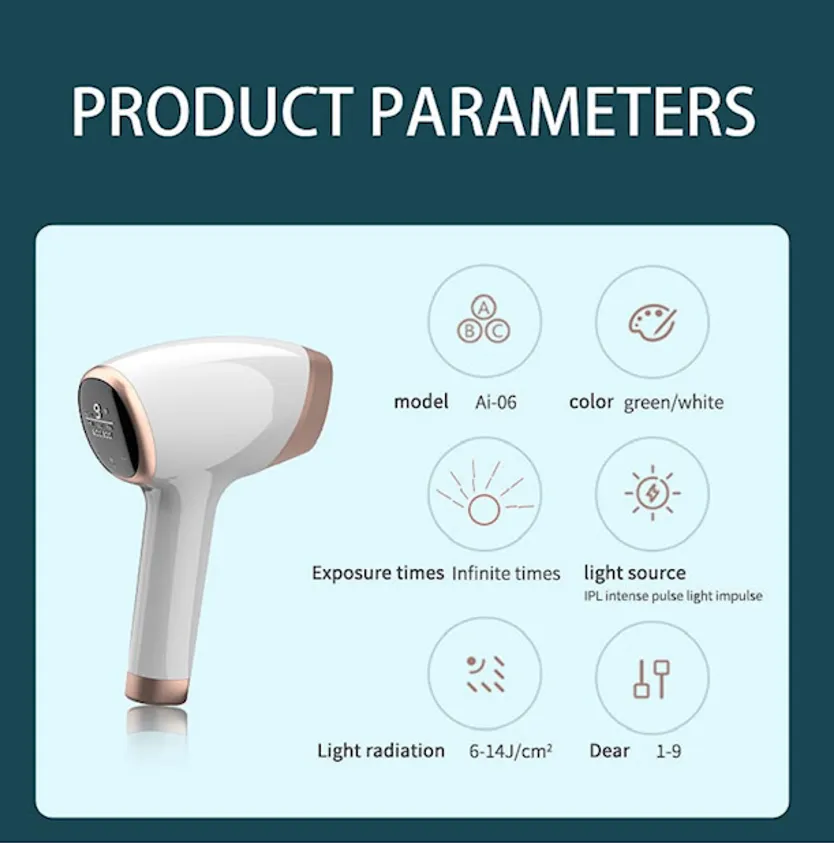 IPL Flashes Photoepilator Ice Laser Epilator Permanent Painless Home Hair Remover