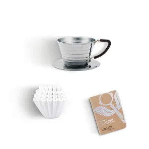 Kalita Wave 155 Basic Pour Over Coffee Kit - Stainless Steel