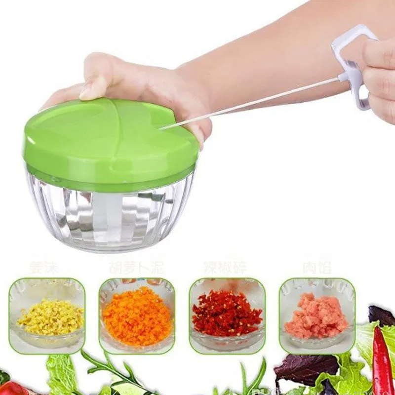 Manual Vegetable Hand Pull String Chopper Cutter