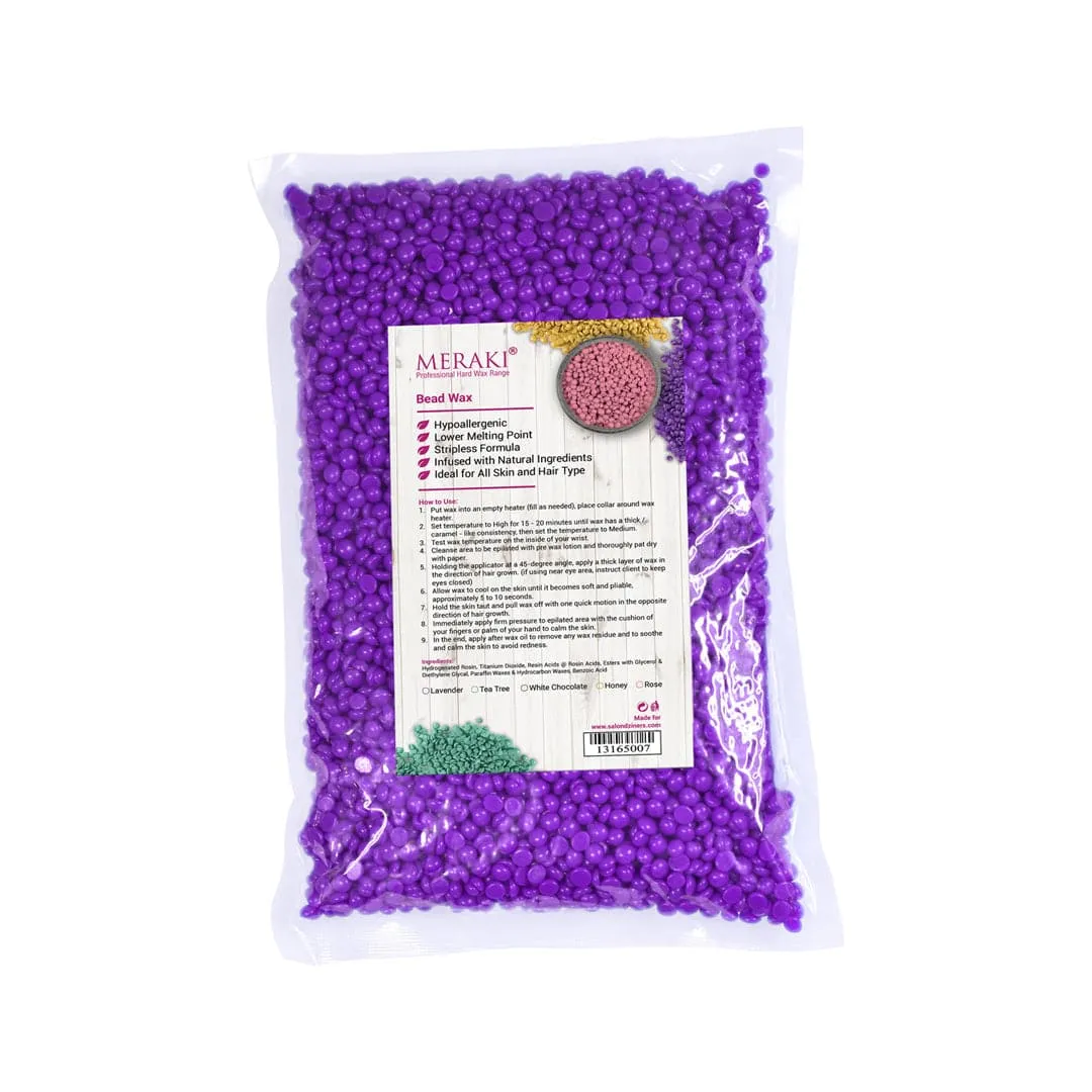 Meraki Beads Stripless Hair Removal Wax Lavender 500G