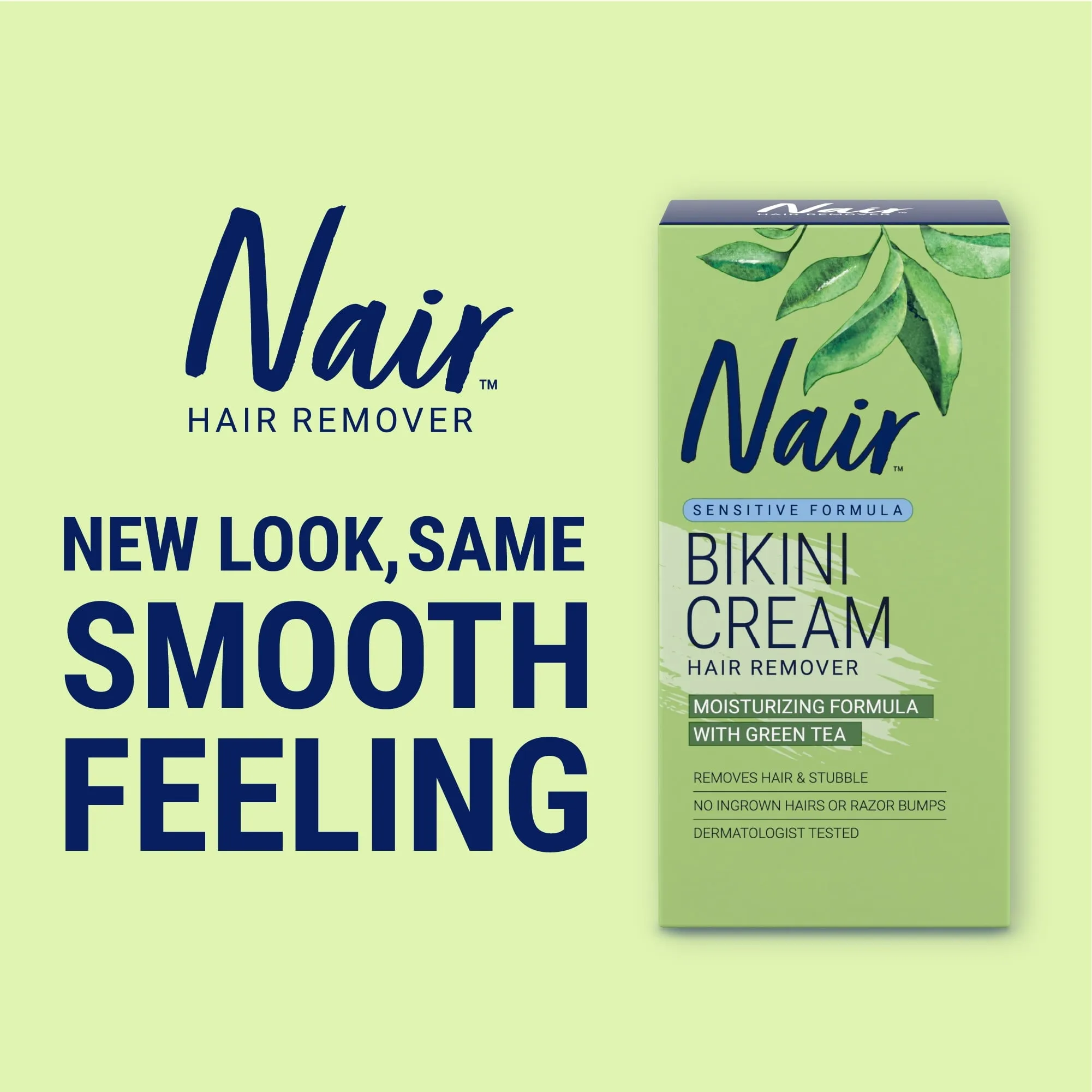 Nair Hair Remover Sensitive Formula Bikini Cream Hair Removal, 1.7 Oz Box