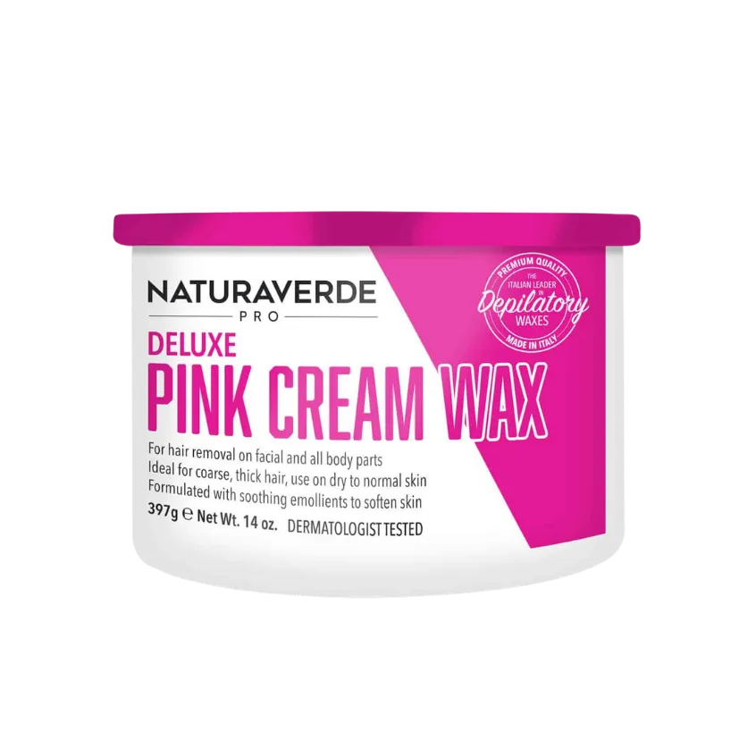 NATURAVERDE PRO - Deluxe Pink Cream Wax (397g)