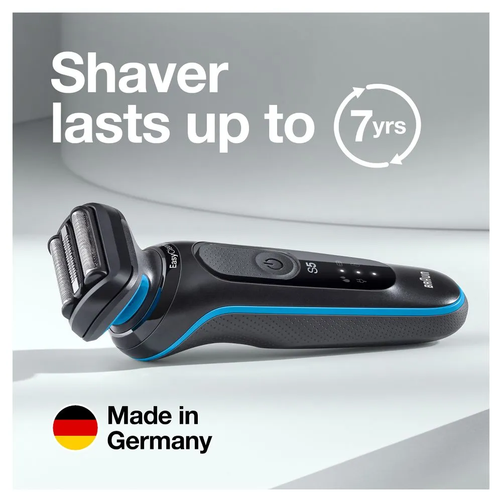 New - Braun Series 5-5018s Men's Rechargeable Wet & Dry Electric Foil Shaver