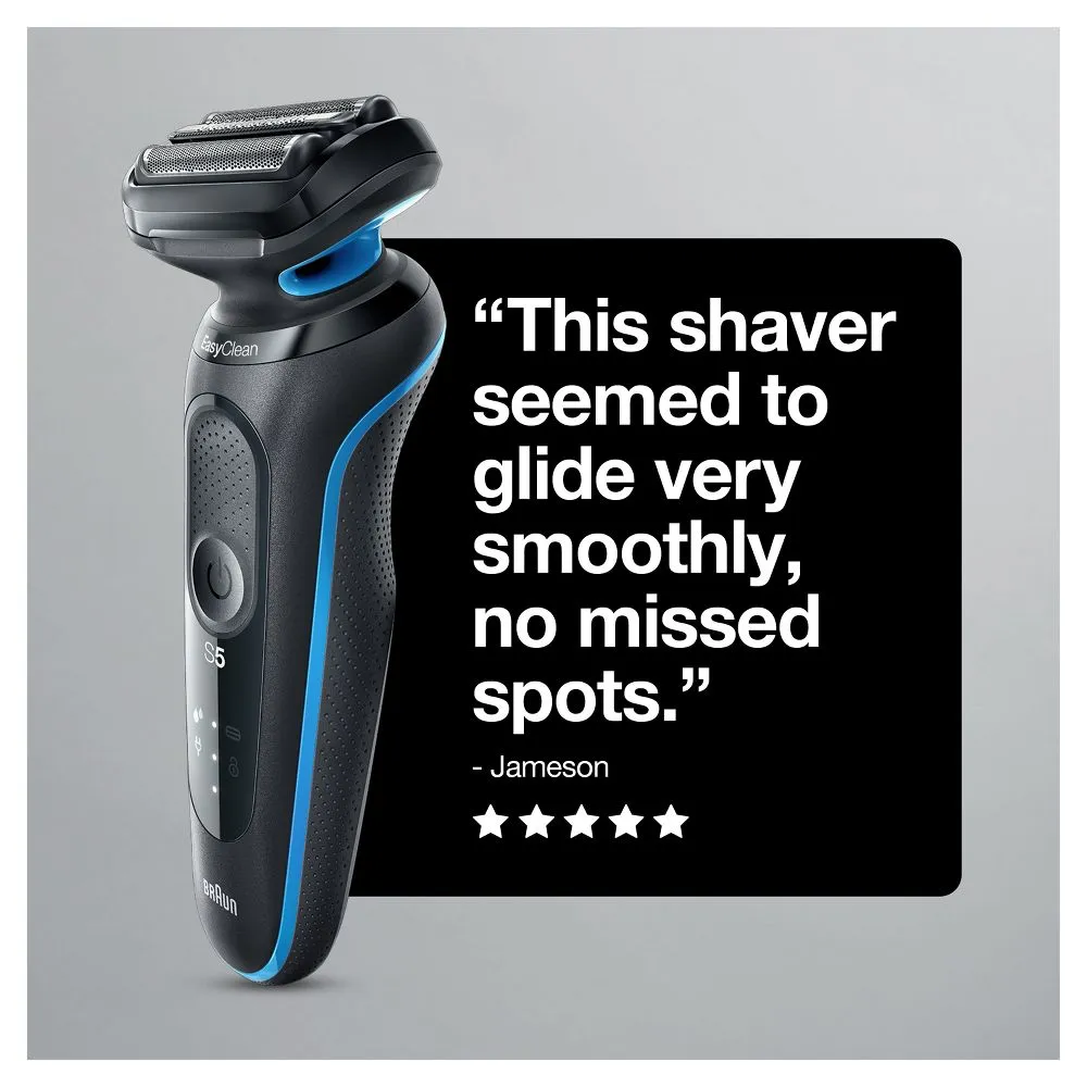 New - Braun Series 5-5018s Men's Rechargeable Wet & Dry Electric Foil Shaver