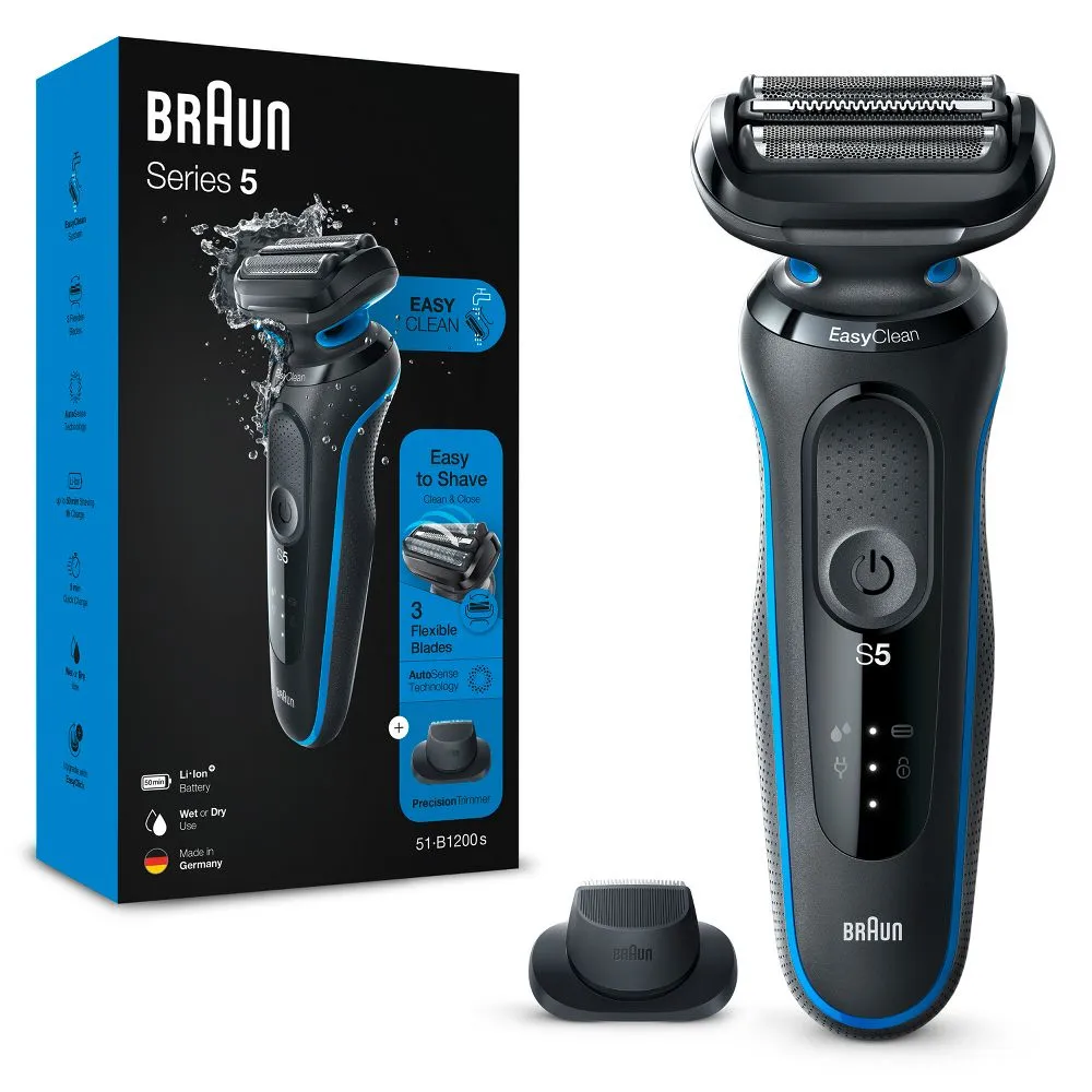 New - Braun Series 5-5018s Men's Rechargeable Wet & Dry Electric Foil Shaver