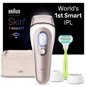 New - Braun Skin i-Expert PL7243 IPL Device Laser Hair Removal Kit with 3 Smart Heads and Soft Vanity Case