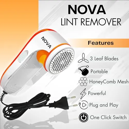 Nova Lint Remover for Clothes - Fabric Shaver Tint and Dust Remover | 1 Year Warranty |