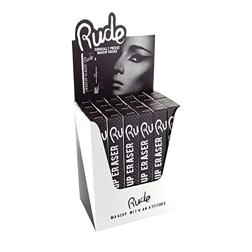 RUDE Surgically Precise Makeup Eraser Display Set, 24 Pieces