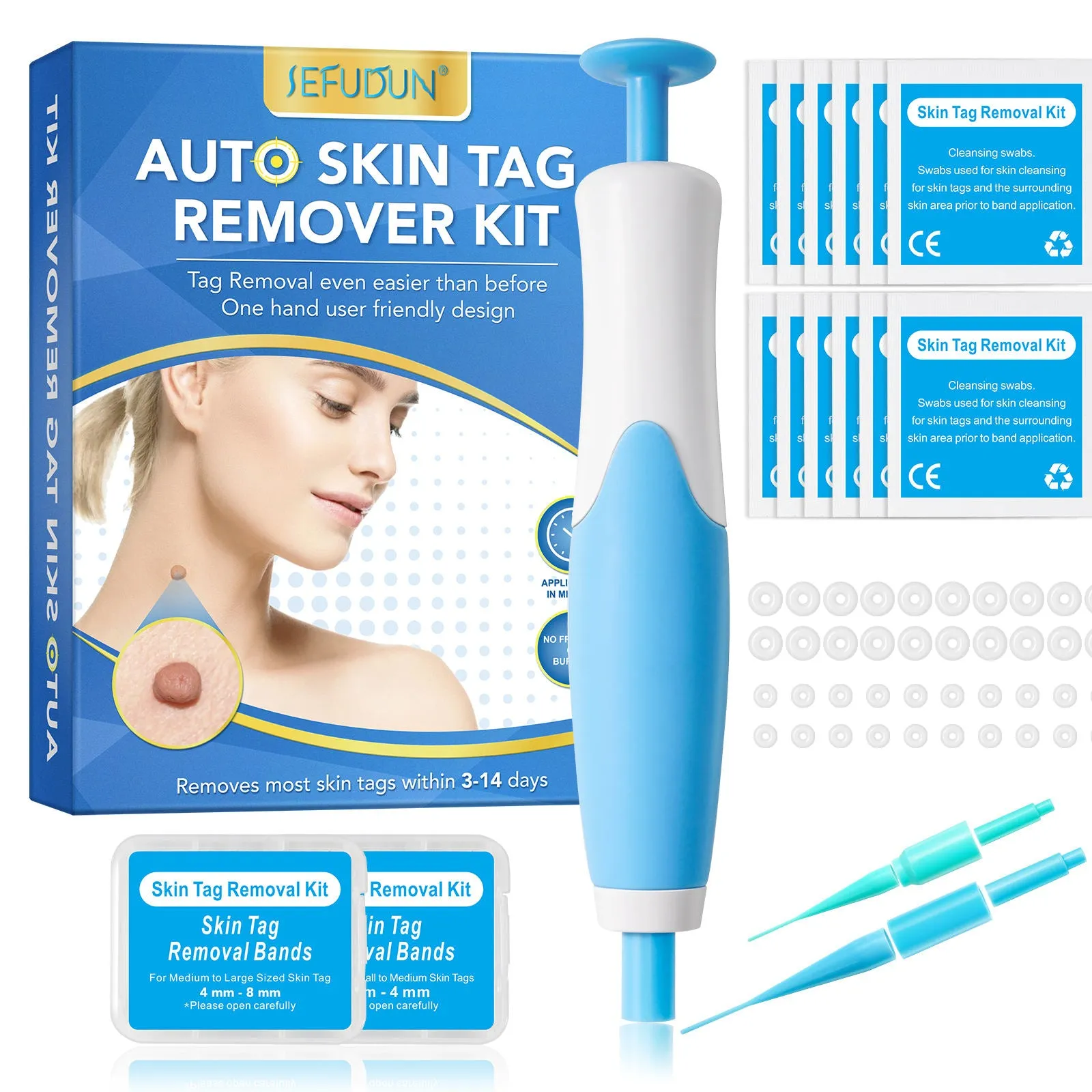 Skin Wart Tag Remove Kit With Cleansing Swabs for Face Mole Skin Tag and Mole Remover Pen