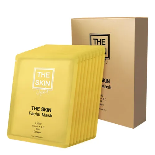 The Skin Rapha Facial Masks 10 Sheets Face Care Lime Extract Multi Vitamins Adenosine