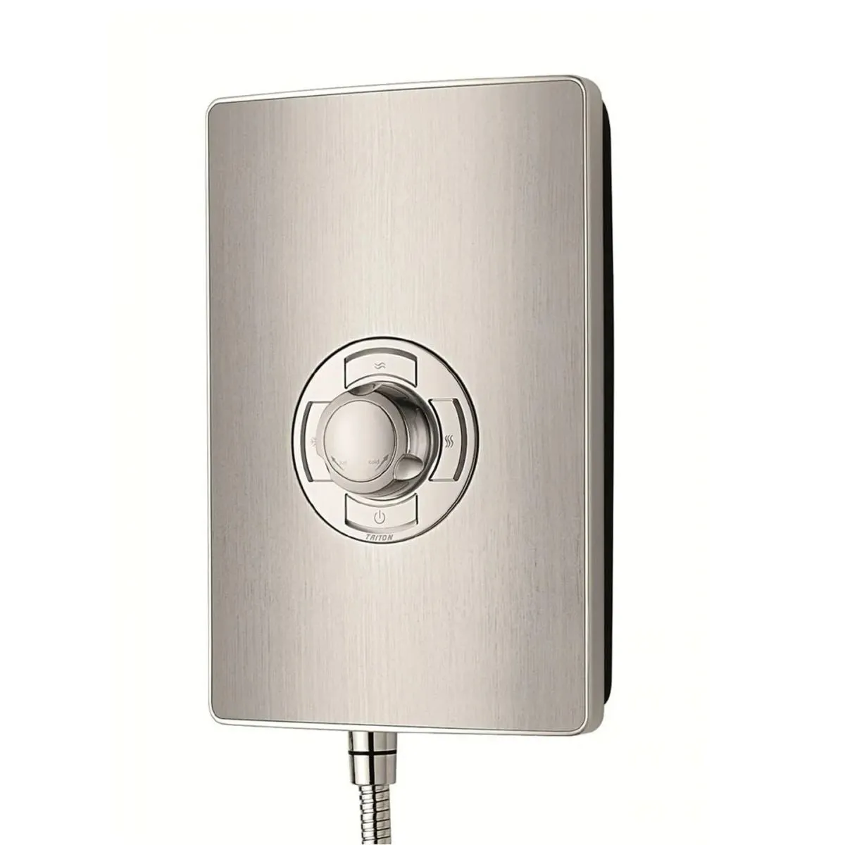 Triton Aspirante 8.5kW Electric Shower in Brushed Steel - ASP08BRSTL