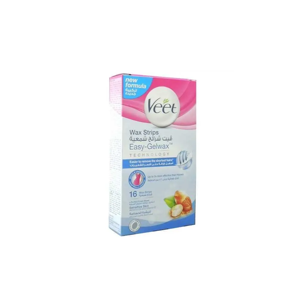 Veet Bikini & Under Arm Sensitive Skin Wax Strips 16s